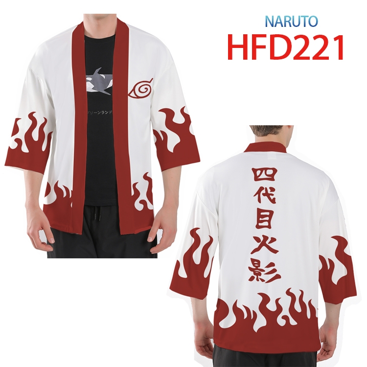 Naruto Anime peripheral full-color short kimono from S to 4XLHFD-221