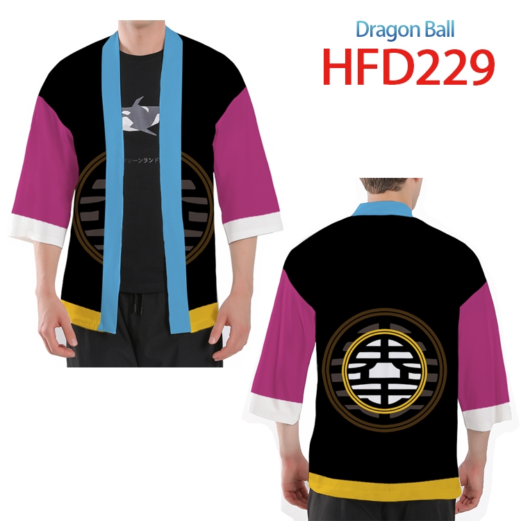 DRAGON BALL Anime peripheral full-color short kimono from S to 4XL  HFD-229