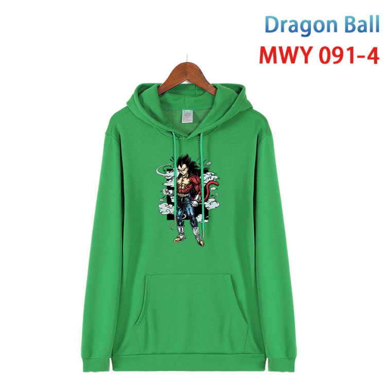 DRAGON BALL Cartoon Sleeve Hooded Patch Pocket Cotton Sweatshirt from S to 4XL MWY-089-5