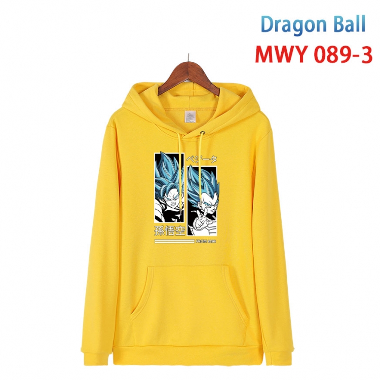 DRAGON BALL Cartoon Sleeve Hooded Patch Pocket Cotton Sweatshirt from S to 4XL MWY-089-5