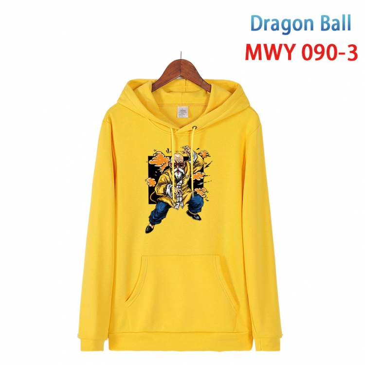 DRAGON BALL Cartoon Sleeve Hooded Patch Pocket Cotton Sweatshirt from S to 4XL MWY-089-5