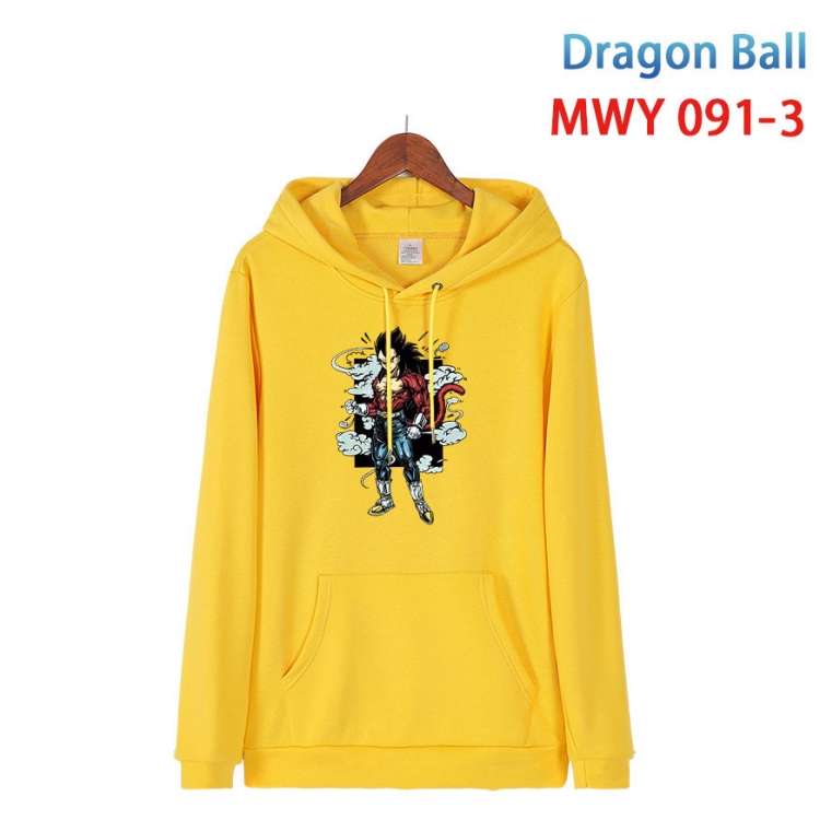 DRAGON BALL Cartoon Sleeve Hooded Patch Pocket Cotton Sweatshirt from S to 4XL MWY-089-5