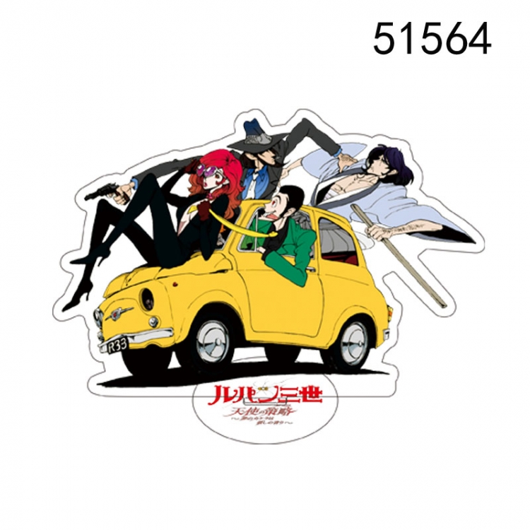 Lupin III Anime characters acrylic Standing Plates Keychain 15CM 51564