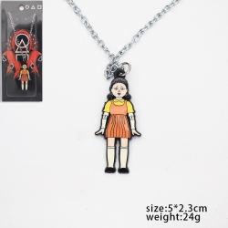Squid game Cartoon metal neckl...