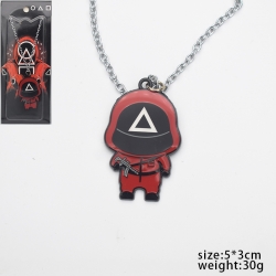 Squid game Cartoon metal neckl...