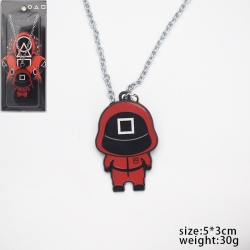 Squid game Cartoon metal neckl...
