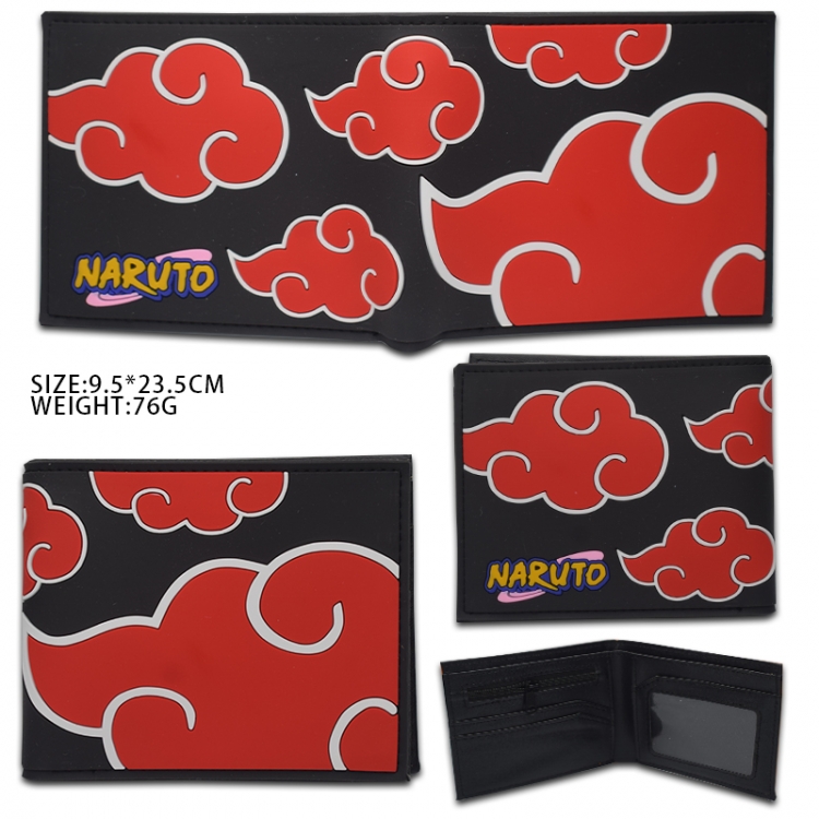 Naruto  Hardware PU wallet short two-fold wallet 9.5X23.5CM style C
