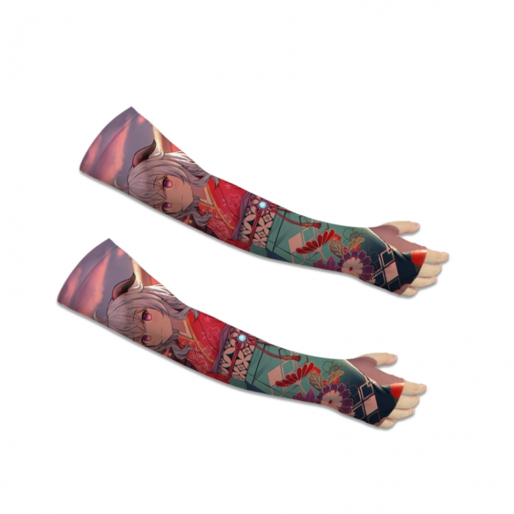 Genshin Impact  Printed Long Cycling Sleeve Sun Protection Sleeve