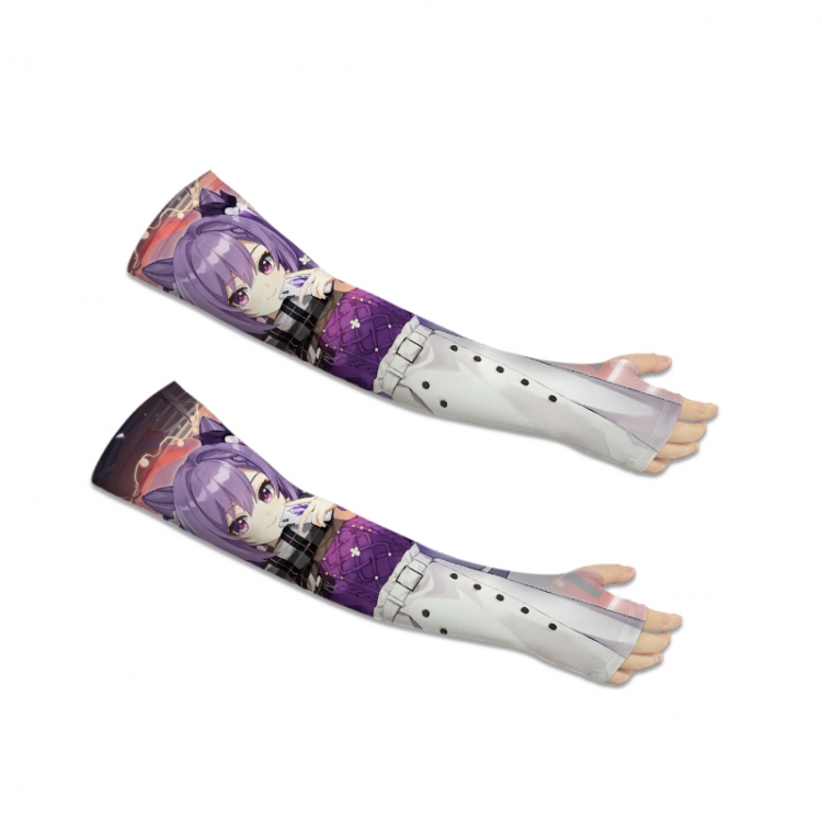 Genshin Impact  Printed Long Cycling Sleeve Sun Protection Sleeve