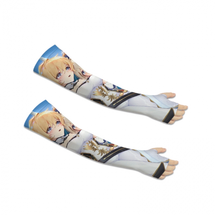 Genshin Impact  Printed Long Cycling Sleeve Sun Protection Sleeve