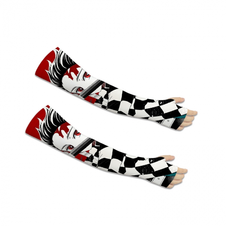 Demon Slayer Kimets Printed Long Cycling Sleeve Sun Protection Sleeve