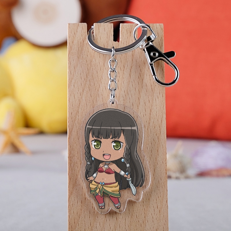 Is it wrong to try to Pick Up Girls in a Dungeon Anime acrylic Key Chain  price for 5 pcs 3106