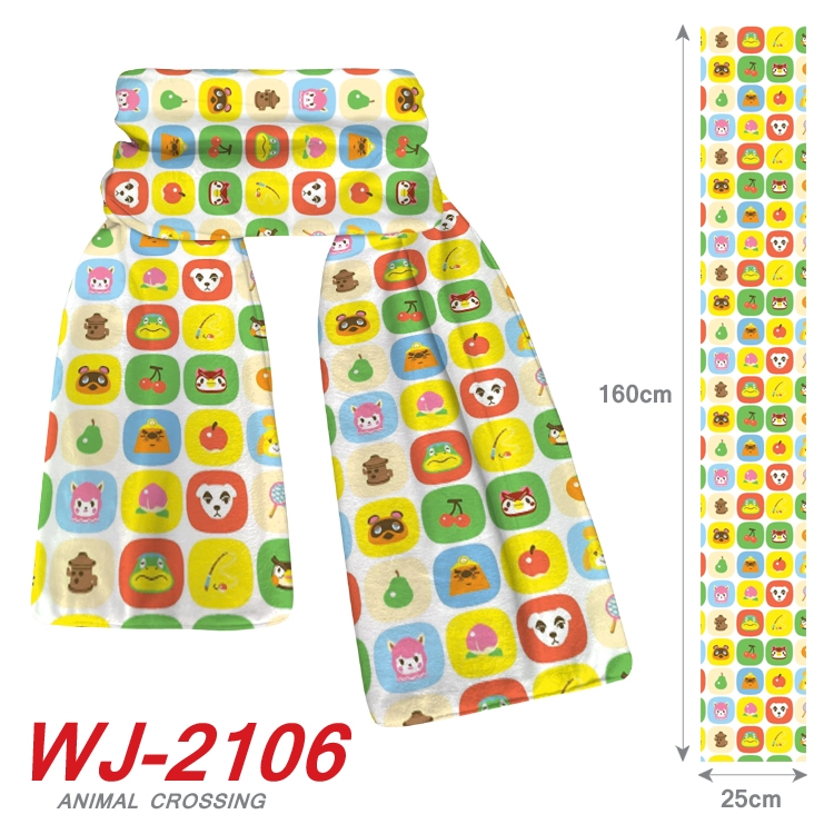 Animal Crossing Anime plush impression scarf  WJ-2106
