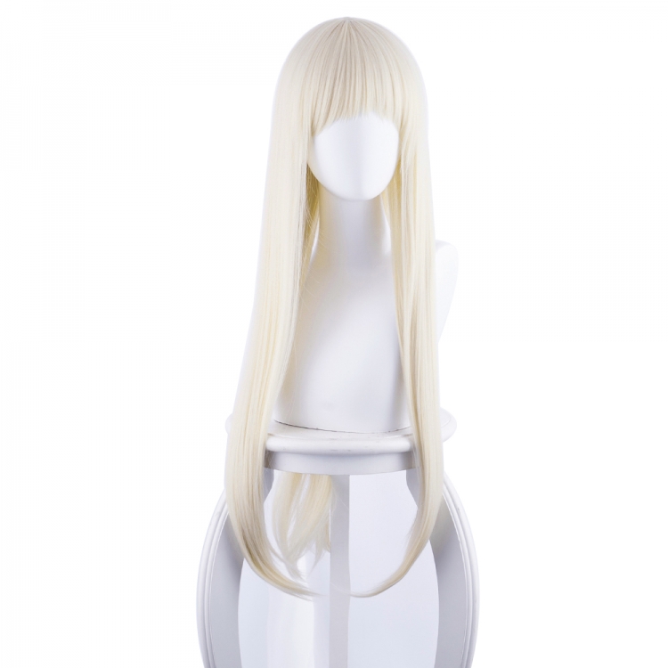 Kakegurui Moonlight Nailuna Creamy Yellow Long Hair Cos Wig  441E