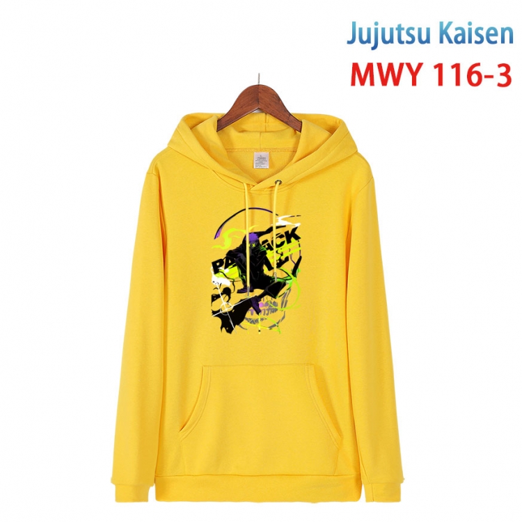 Jujutsu Kaisen  Cartoon hooded patch pocket cotton sweatshirt from S to 4XL  MWY-116-3