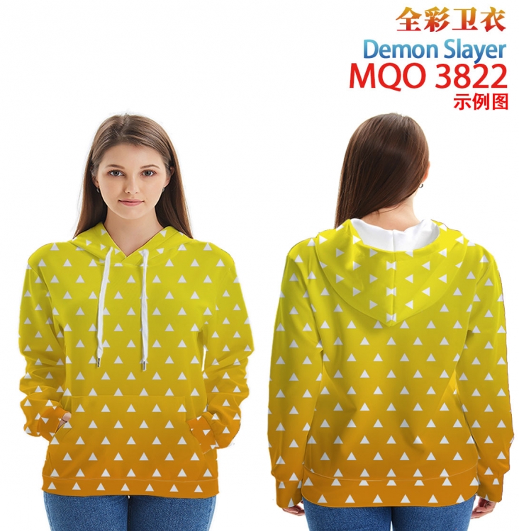 Demon Slayer Kimets Full Color Patch pocket Sweatshirt Hoodie  from XXS to 4XL MQO 3822