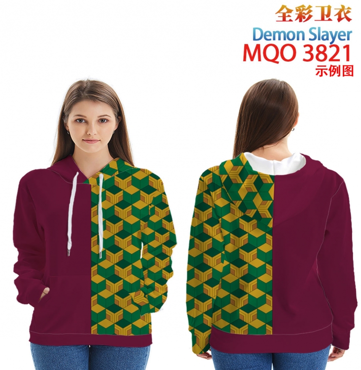 Demon Slayer Kimets Full Color Patch pocket Sweatshirt Hoodie  from XXS to 4XL MQO 3821