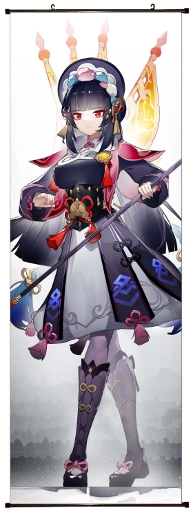 Genshin Impact  Anime  Plastic pole cloth painting Wall Scroll 60X170CM    Y1-196