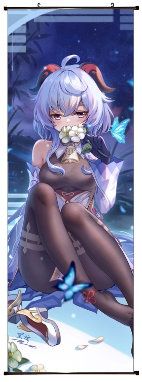 Genshin Impact  Anime  Plastic pole cloth painting Wall Scroll 60X170CM   Y1-205