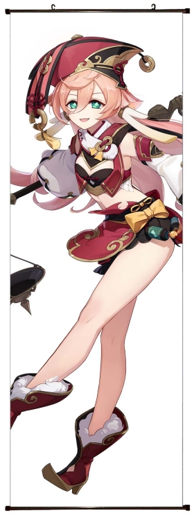 Genshin Impact  Anime  Plastic pole cloth painting Wall Scroll 60X170CM  Y1-169