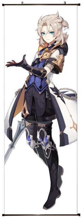 Genshin Impact  Anime  Plastic pole cloth painting Wall Scroll 60X170CM  Y1-117
