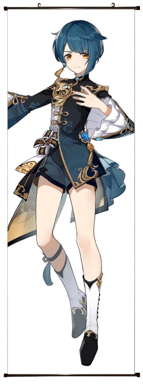 Genshin Impact  Anime  Plastic pole cloth painting Wall Scroll 60X170CM Y1-167