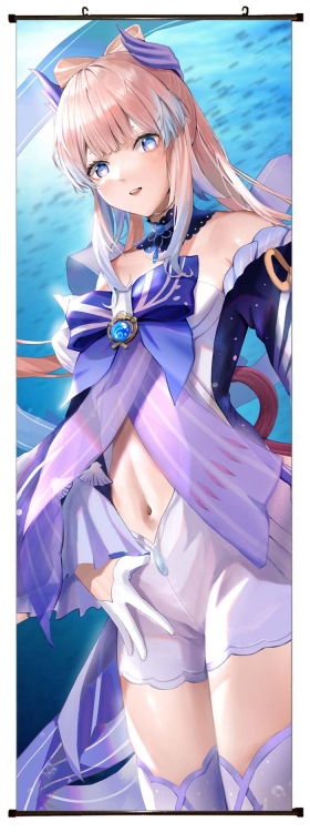 Genshin Impact  Anime  Plastic pole cloth painting Wall Scroll 60X170CM  Y1-217