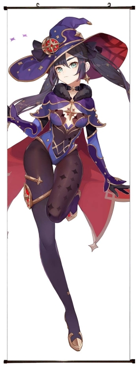 Genshin Impact  Anime  Plastic pole cloth painting Wall Scroll 60X170CM  Y1-82