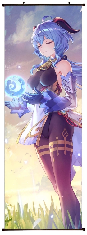 Genshin Impact  Anime  Plastic pole cloth painting Wall Scroll 60X170CM  Y1-208