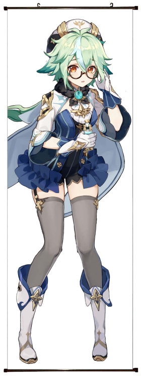 Genshin Impact  Anime  Plastic pole cloth painting Wall Scroll 60X170CM Y1-163