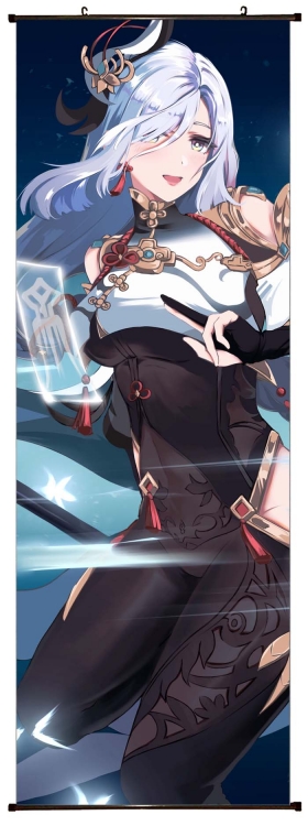 Genshin Impact  Anime  Plastic pole cloth painting Wall Scroll 60X170CM Y1-219