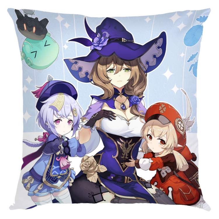 Genshin Impact Anime square full-color pillow cushion 45X45CM NO FILLING  Y1-35