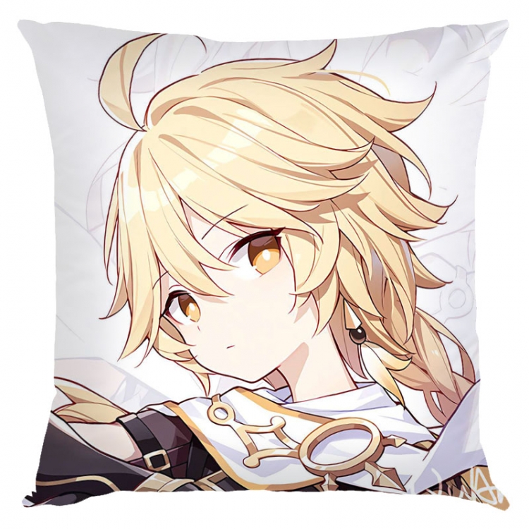 Genshin Impact Anime square full-color pillow cushion 45X45CM NO FILLING  Y1-22