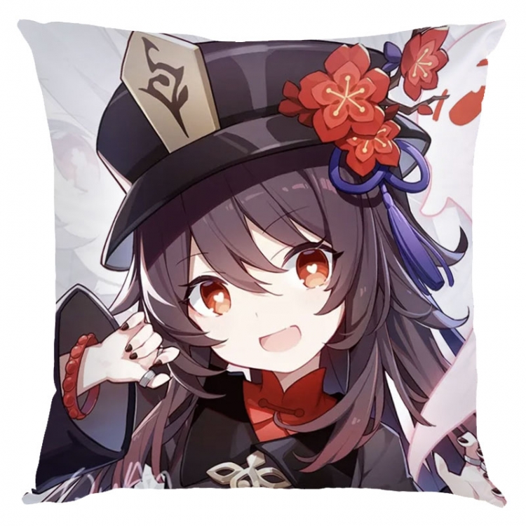 Genshin Impact Anime square full-color pillow cushion 45X45CM NO FILLING Y1-5