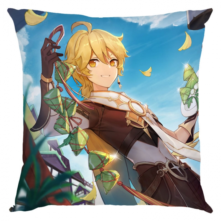 Genshin Impact Anime square full-color pillow cushion 45X45CM NO FILLING  Y1-50
