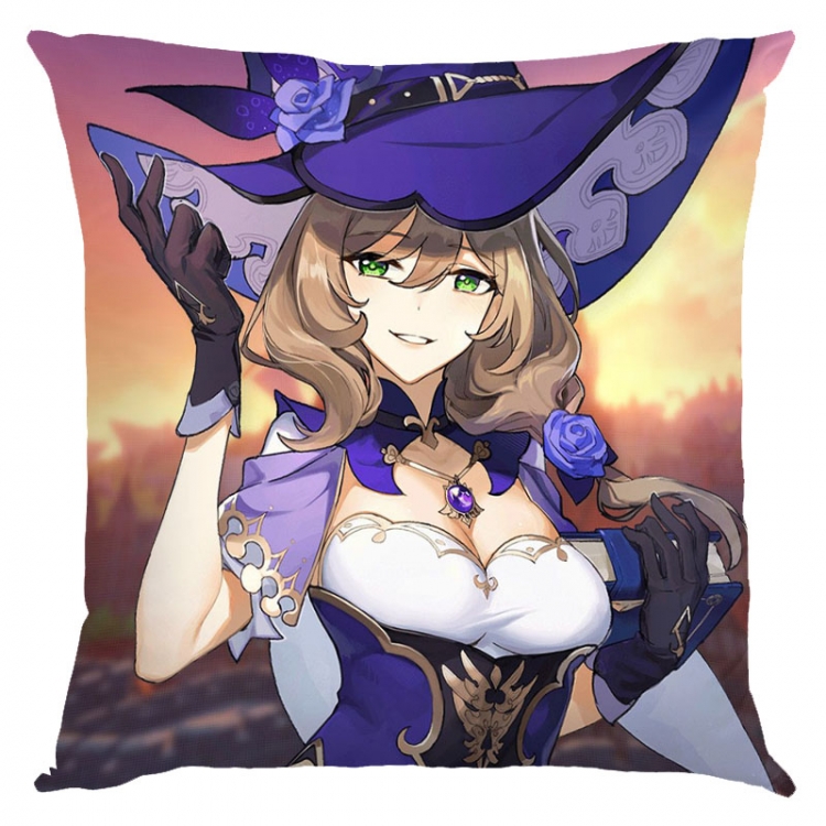 Genshin Impact Anime square full-color pillow cushion 45X45CM NO FILLING  Y1-37