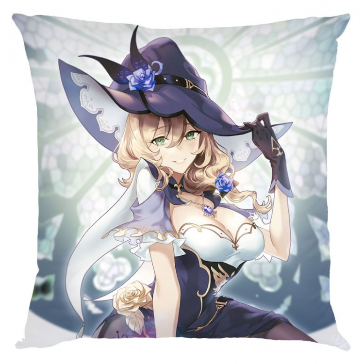 Genshin Impact Anime square full-color pillow cushion 45X45CM NO FILLING Y1-41