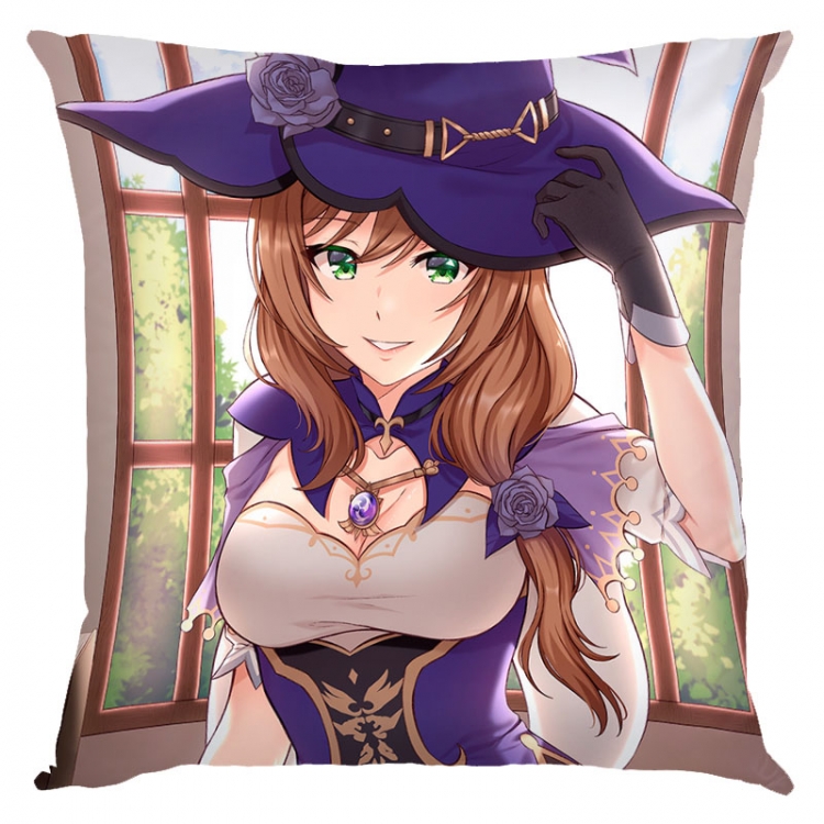 Genshin Impact Anime square full-color pillow cushion 45X45CM NO FILLING  Y1-38