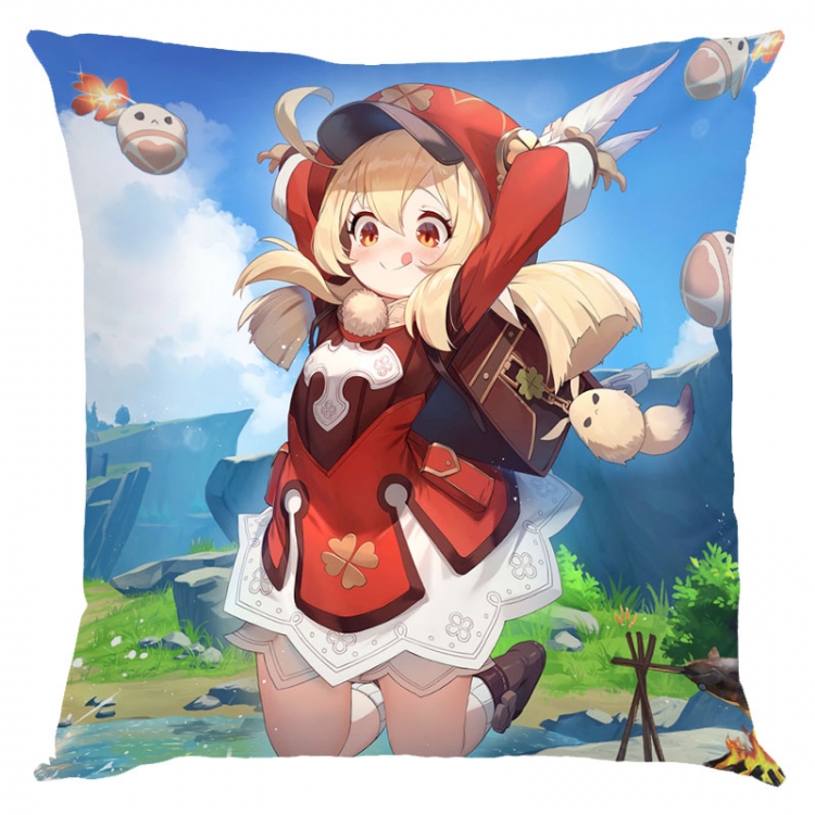 Genshin Impact Anime square full-color pillow cushion 45X45CM NO FILLING Y1-29
