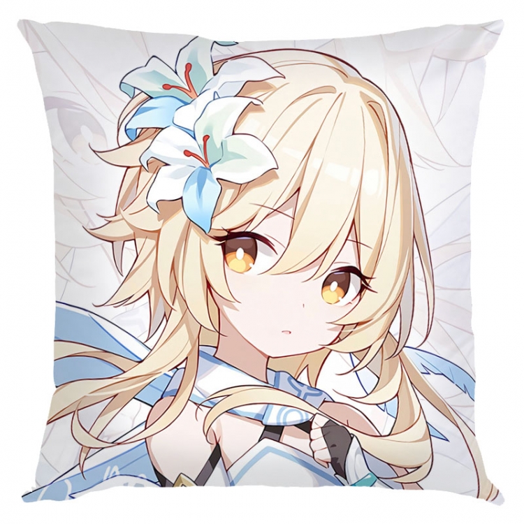 Genshin Impact Anime square full-color pillow cushion 45X45CM NO FILLING  Y1-19