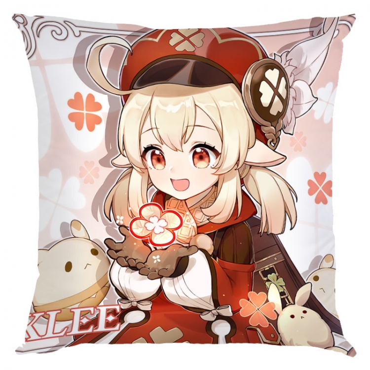 Genshin Impact Anime square full-color pillow cushion 45X45CM NO FILLING Y1-30