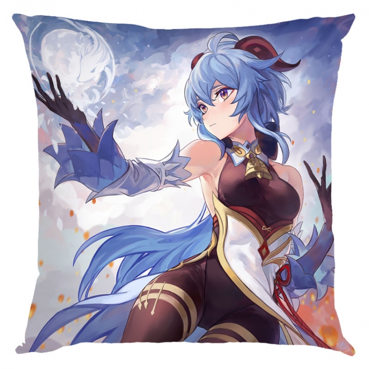 Genshin Impact Anime square full-color pillow cushion 45X45CM NO FILLING Y1-106