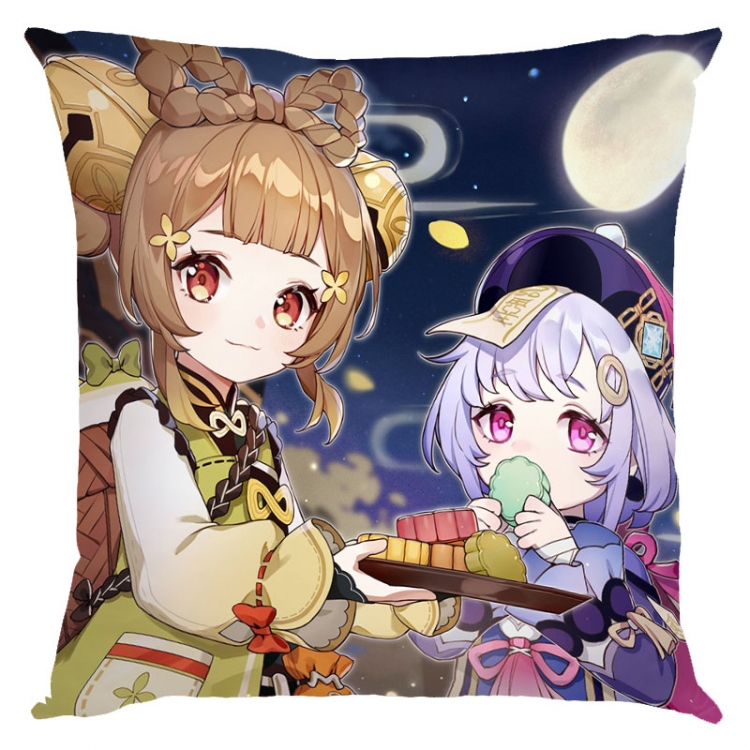 Genshin Impact Anime square full-color pillow cushion 45X45CM NO FILLING Y1-65