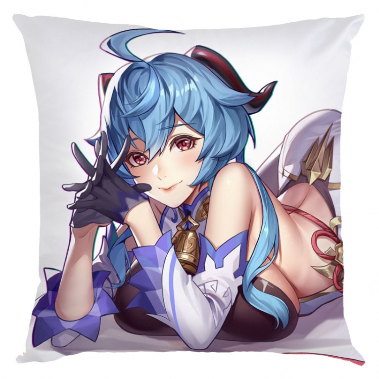 Genshin Impact Anime square full-color pillow cushion 45X45CM NO FILLING Y1-100