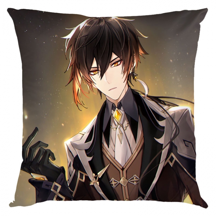 Genshin Impact Anime square full-color pillow cushion 45X45CM NO FILLING Y1-78