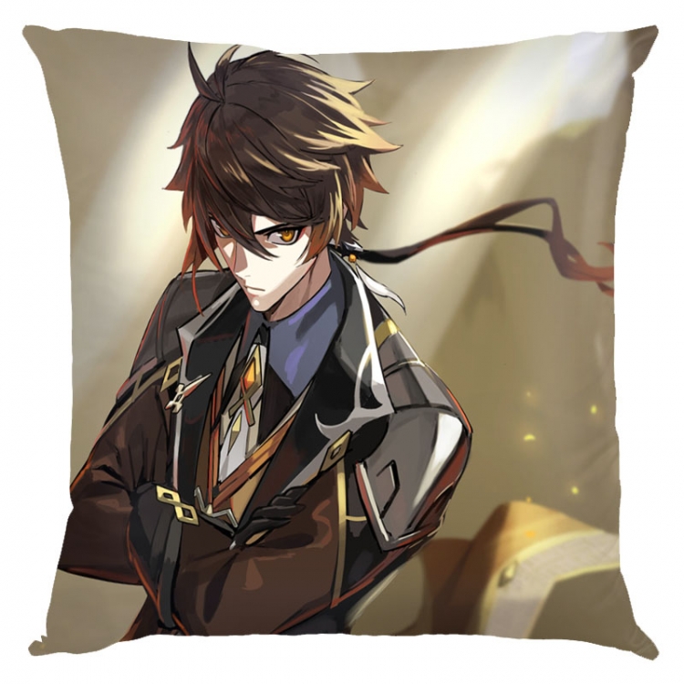Genshin Impact Anime square full-color pillow cushion 45X45CM NO FILLING Y1-79