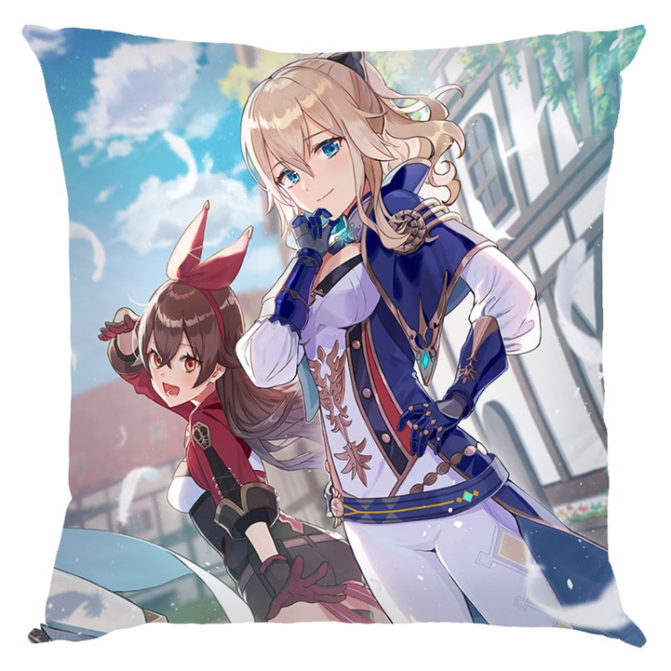Genshin Impact Anime square full-color pillow cushion 45X45CM NO FILLING Y1-88