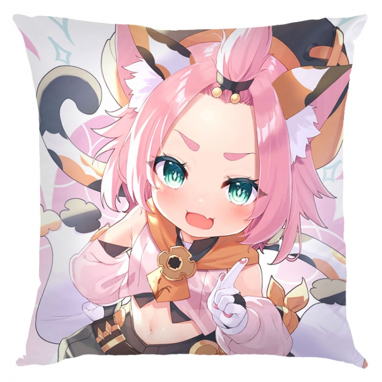 Genshin Impact Anime square full-color pillow cushion 45X45CM NO FILLING Y1-63