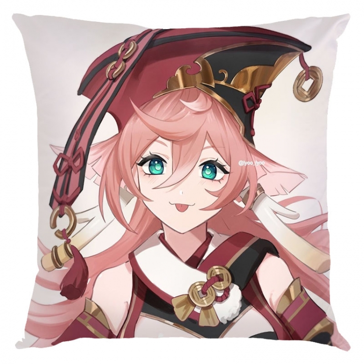 Genshin Impact  Anime square full-color pillow cushion 45X45CM NO FILLING  Y1-171