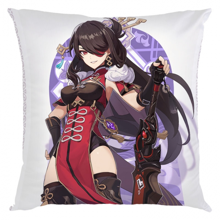 Genshin Impact  Anime square full-color pillow cushion 45X45CM NO FILLING Y1-145